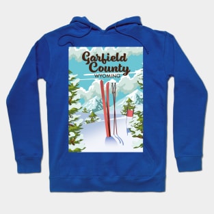 Garfield County Wyoming Ski poster Hoodie